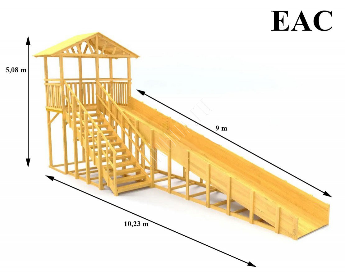 Зимняя горка TORUDA Север wood-8/1 (скат 9 м)